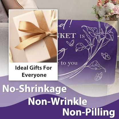 Get Well Gifts for Women Men Flannel Throw Blanket, Thinking of You - size: 50 X 70