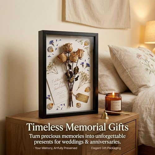 4 Pack Shadow Box Frame Display Cases, 8"x 10" Wood Deep Black Handicrafts Shadowbox Picture Frame for Flowers Jersey Baby Wedding Dress (Black&White) - color: Black&white, size: 8X10