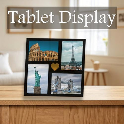 GENTLE DEER Collage Picture Frames, Photo Frame for Wall Hanging & Tablet Display (Black, 5X7) - color: Black, size: 5X7