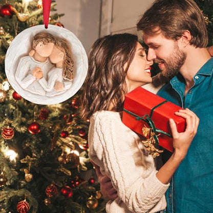 3D Christmas Ornament 2026 Wedding Gifts for Couple - Romantic Our First Christmas Married Engaged Ornament Bridal Shower Gift - Just Married Ornaments for Xmas Tree, Mr and Mrs Gifts for Newlyweds - style: Couple