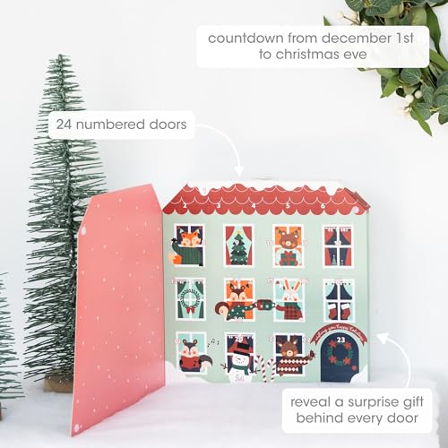 Little Pear Stationery Holiday Advent Calendar, Animal Themed School Supplies, Kids Christmas Countdown Gifts, Stocking Stuffer for Boys and Girls, Includes 24 Surprises - color: Christmas Advent Calendar