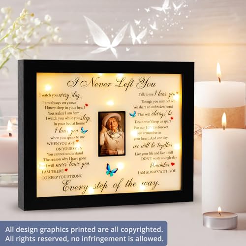 Memorial Gifts LED Shadow Box 2x3 Picture Frame Sympathy Condolences Grief - size: I Never Left You