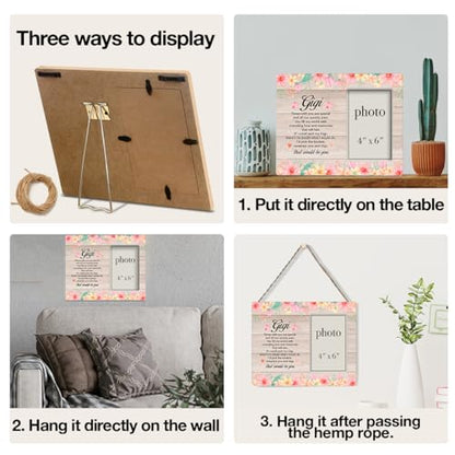 Gigi Wooden Photo Frame, Grandma Gifts | 8 x 10 Gigi Picture Frame for 4 x 6 Inches Photo - color: gigi