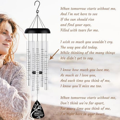 Fabuday 32'' Sympathy Wind Chime Memorial Gift for Loss of Dad Mom Cardinal - size: 32 inches