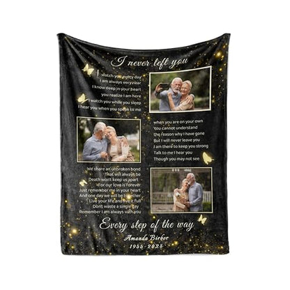 Vsmoedb Custom Memorial Blanket with Pictures for Loss of Loved One - color: Select04