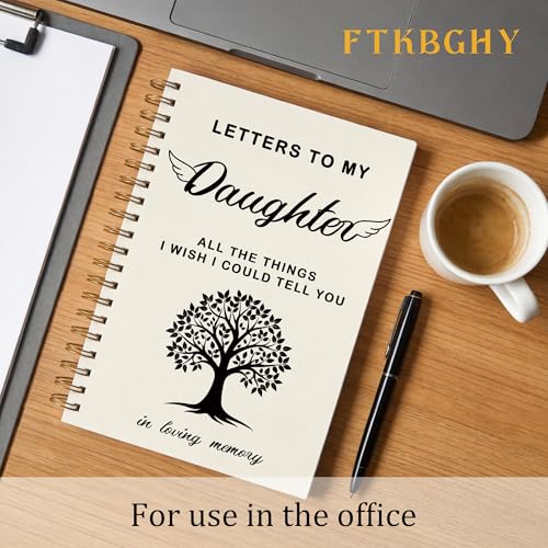 FTKBGHY Memorial Gifts for Loss of Daughter Grief Journal Notebook, Sympathy Notebooks Gifts for Loss of Loved One, Bereavement Gift, Letters to My Daughter Journal, 5.5x8.3 Inch - color: Colour-4
