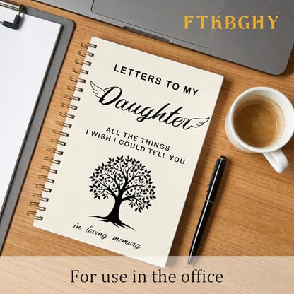 FTKBGHY Memorial Gifts for Loss of Daughter Grief Journal Notebook, Sympathy Notebooks Gifts for Loss of Loved One, Bereavement Gift, Letters to My Daughter Journal, 5.5x8.3 Inch - color: Colour-4