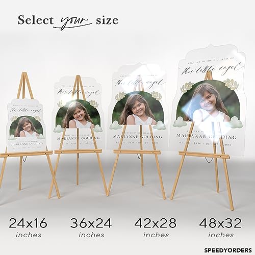 Personalized Memorial Welcome Sign With Photo - Custom Forever In Our Hearts Funeral Welcome Sign - Customized Sign Perfect For Celebrating The Life Of Your Late Loved One - color: Sign 6