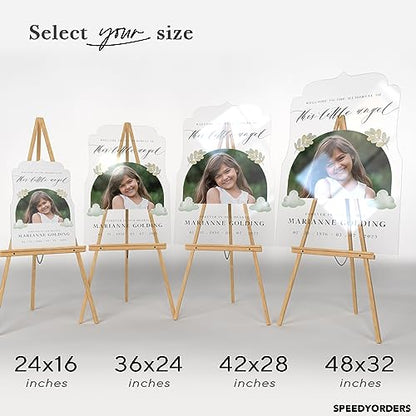 Personalized Memorial Welcome Sign With Photo - Custom Forever In Our Hearts Funeral Welcome Sign - Customized Sign Perfect For Celebrating The Life Of Your Late Loved One - color: Sign 6