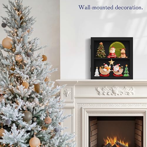 An&He 10x10 Shadow Box Frame Engineered Wood | with a 2.7" Usable Display Depth | Includes Acid-Free Backing Board, UV Resistant Acrylic, and Hanging Hardware-Black - size: Black 10x10