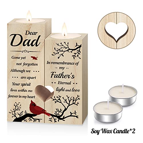 SteadStyle Memorial Gifts for Loss of Dad, Memorial Cardinal Candlestick - style: Dad
