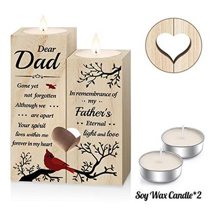 SteadStyle Memorial Gifts for Loss of Dad, Memorial Cardinal Candlestick - style: Dad