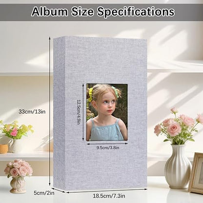 Aevdor 2 Pack 4x6 Photo Albums, Holds 600 Photos, Linen Cover, Grey - color: 2 Pack Grey