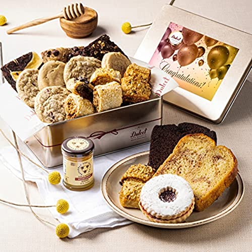 Baby Congratulations Gift Basket Gift Baskets Gourmet Food Gift Baskets for Friends, Family, Co-workers, Boss, Neighbor, Parents, & Grandparents By Dulcet Gift Baskets - style: Congratulations