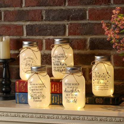 Birthday Gifts for Sister from Sisters - 30 oz Large Mason Jar Night Light | Meaningful Sister Gifts, Unique Sisters Birthday Gift for Women, Christmas Sister Gift from Brother - color: sister