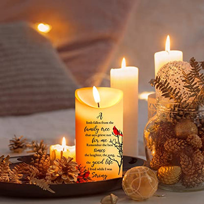 Gerrii Flameless Cardinal Memorial Sympathy Candle LED Battery,Memorial Style - style: Memorial Style