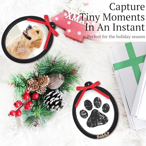 AmazingSpark 2 Sets Paw Print Kit for Dogs Inkless Pawprint Keepsake Kit Cat Pawprints Personalization Tool Keepsake Frame Double Sided Paw Print Ornament