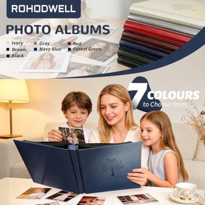 Photo Album 4x6 600 Pockets Slip In Extra Large Capacity | PU Leather Cover Picture Album Holds Horizontal & Vertical Photos for Family Wedding Baby Anniversary Christmas Gift - color: Navy Blue