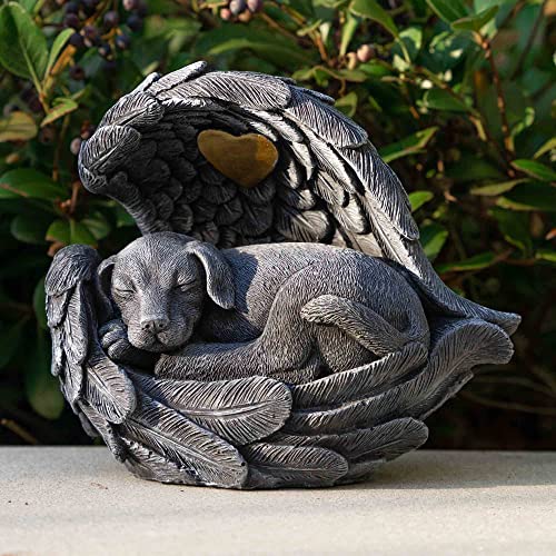 iHeartDogs Dog Urn Memorial Garden Stone Urn for Ashes, Pet Loss Gift | For Dog Ashes, Pet Memorial Gifts, Dog Figurine, Garden Decor