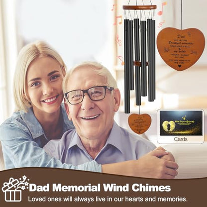 Memorial Gifts for Loss of Father,Windchimes in Memory of a Loved One Sympathy Gifts for Loss of Dad Memorial Wind Chimes for Loss of Father Remembrance Funeral Bereavement Gifts - size: Father