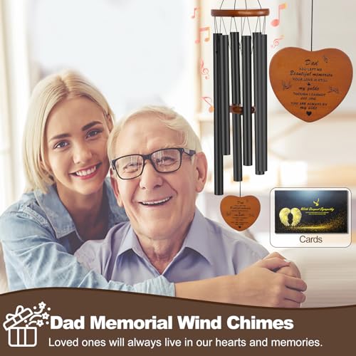 Memorial Gifts for Loss of Father,Windchimes in Memory of a Loved One Sympathy Gifts for Loss of Dad Memorial Wind Chimes for Loss of Father Remembrance Funeral Bereavement Gifts - size: Father