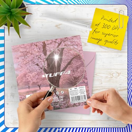Stuff4 Comforting Sympathy Card, Loss of Wife | Gentle Thoughts in Blossom, Serene Cherry Blossom Landscape with Soft Pink and Green Hues, 5.7 Inch Square, Envelope Included - color: Wife