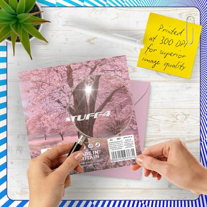 Stuff4 Comforting Sympathy Card, Loss of Wife | Gentle Thoughts in Blossom, Serene Cherry Blossom Landscape with Soft Pink and Green Hues, 5.7 Inch Square, Envelope Included - color: Wife