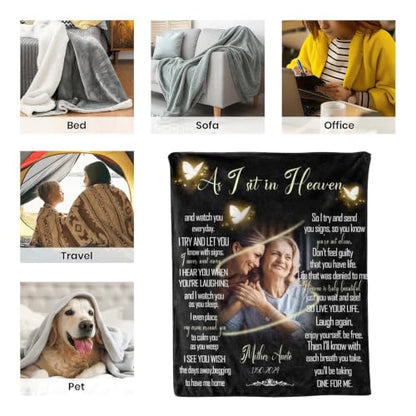 Personalized Memorial Blanket for Loss of Loved Dad Mom Husband Wife - color: Memorial Blanket 05