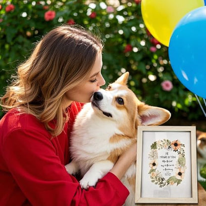 5x7 Pet Memorial Shadow Box for Dog Cat, Keepsake Photo Frame, White - color: White