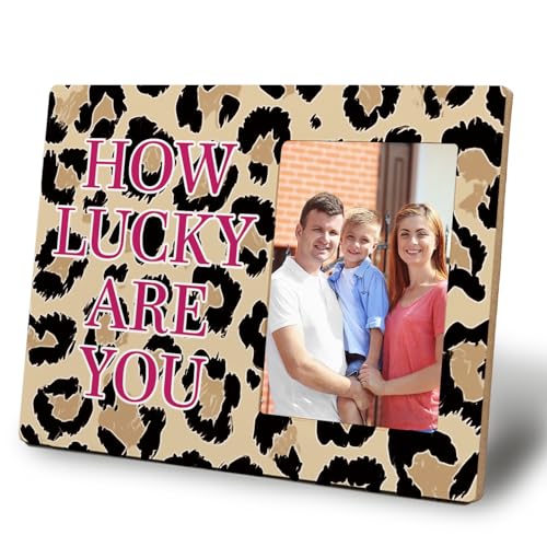 Coquette Trendy Funky Leopard Print Picture Frame 4x6,Birthday Gifts for Sister Women Girls Mom Daughter,Photo Living Room Home Office Desk Decor Party Favor Decorations Girls Room Dorm Apartment - color: Coquette Leopard