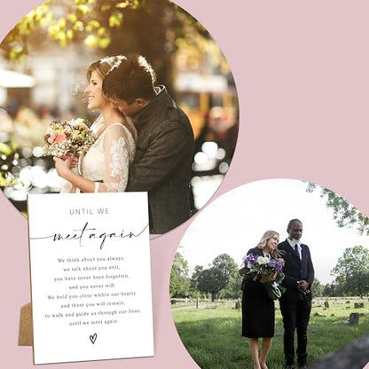 Until We Meet Again, Minimalist Memorial Sign - 8x11 White, Wedding & Loss Memorial Gift - style: Wedding Memorial Sign03