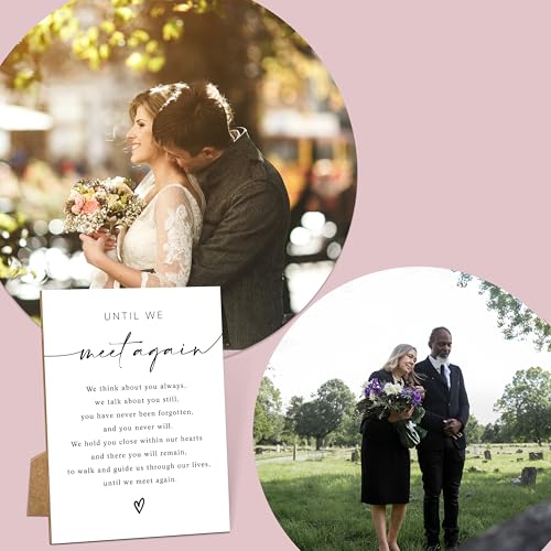 Until We Meet Again, Minimalist Memorial Sign - 8x11 White, Wedding & Loss Memorial Gift - style: Wedding Memorial Sign03