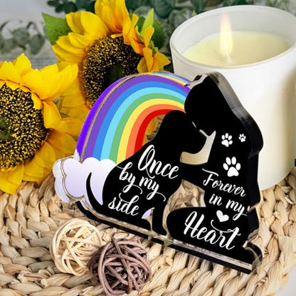 Pet Sympathy Gifts, Condolences Gifts for Pet Loss Remembrance, Sympathy Gifts for Loss of Dog, Condolences Gift for Remembrance, Bereavement Gift for Loss Pet, Pet Memorial Acrylic Rainbow Bridge - style: 045