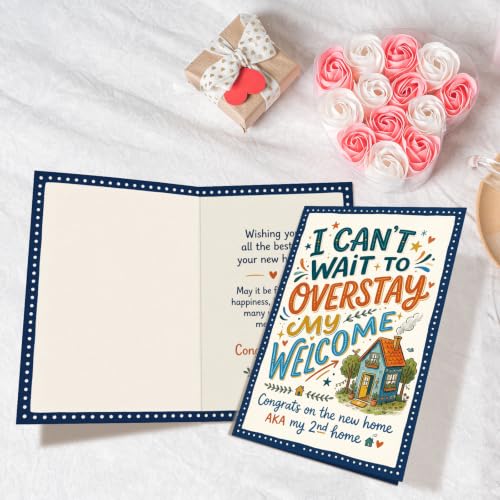 Funny New Home Card, Witty Housewarming Card for Men Women, New Home Congratulations Cards for Friend Sister Brother Coworker - color: New Home