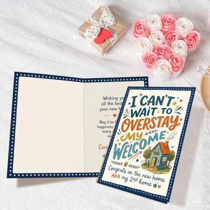 Funny New Home Card, Witty Housewarming Card for Men Women, New Home Congratulations Cards for Friend Sister Brother Coworker - color: New Home