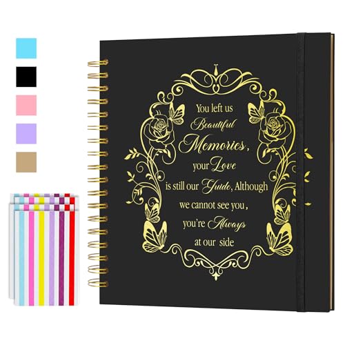 Memorial Gifts In Memory of Loved One Scrapbook Album Blank DIY Album,Sympathy Gifts Bereavement Photo Album Book. (Black, 8x8) - color: Black, size: 8x8