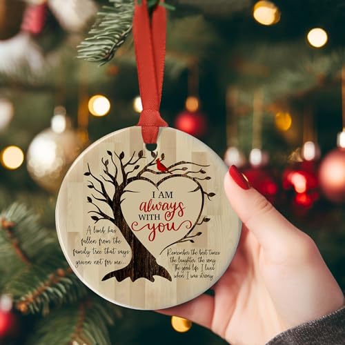 Jocidea Cardinal I Am Always with You - Memorial Christmas Ornament - Condolence Gift - Loss of Loved One Gift - color: Remember the Best Times, the Laughter and the Song