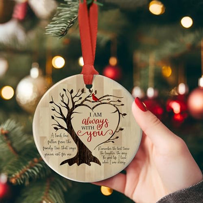 Jocidea Cardinal I Am Always with You - Memorial Christmas Ornament - Condolence Gift - Loss of Loved One Gift - color: Remember the Best Times, the Laughter and the Song