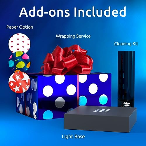 ArtPix 3D Crystal Photo, Personalized Gifts for Women, Wife, Her, Him, Men, Mom, Great Customized Gift With Your Own Photo - Anniversary, Wedding, Birthday - Custom Glass 3D Laser Etched Picture Frame - size: Medium Premium