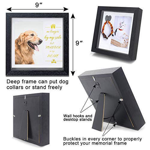 KCRasan Pet Picture Frame Memorial - Dog Memorial Sentiment Frame, Black - color: Black