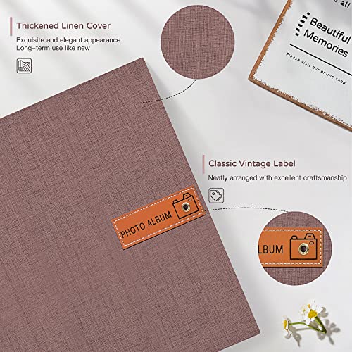 Popotop Large Photo Album Self Adhesive 4x6 5x7 8x10 Scrapbook Album DIY Picture Book,Gifts for Mom,Family Baby and Wedding,with Metal Pen and Plastic Board - color: Brown, size: 11.5"x10.6"40pages
