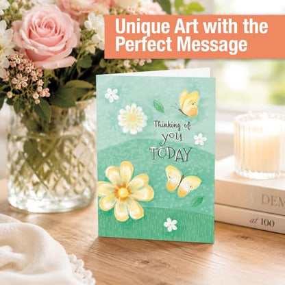 Current Faith Impressions Thinking of You Cards Religious with Envelopes - Assortment of 8 Greeting Cards, 4 Designs, Large 5" x 7" Christian Thinking of You Cards - style: Faith Impressions