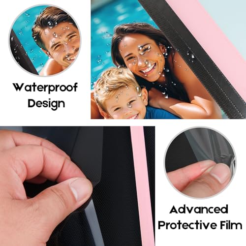 Aevdor 8x10 Photo Album, 168 Photos, Leather Cover, Pink | Large Capacity, Side-Loading Clear Pockets, Vertical 8x10 Layout, Black Inner Pages, Wedding, Travel, Baby & Family Memories - color: Pink