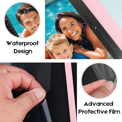 Aevdor 8x10 Photo Album, 168 Photos, Leather Cover, Pink | Large Capacity, Side-Loading Clear Pockets, Vertical 8x10 Layout, Black Inner Pages, Wedding, Travel, Baby & Family Memories - color: Pink