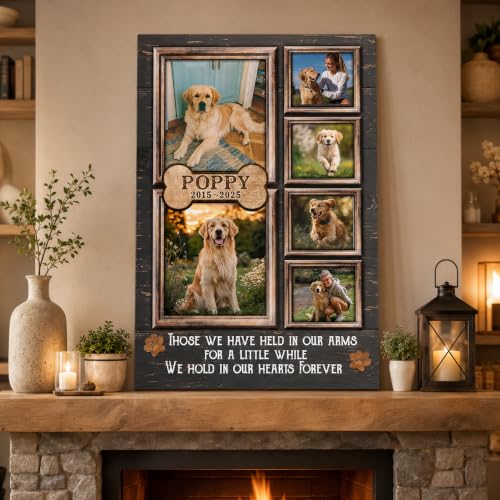 KiKiLuna Personalized Dog Memorial Canvas Wall Art for Dog Owner - color: Design 12