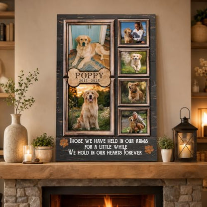 KiKiLuna Personalized Dog Memorial Canvas Wall Art for Dog Owner - color: Design 12