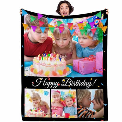 Customized Birthday Theme Blankets | Personalized Photo Blankets for Kids & Family | Children's Day Gifts - color: Style 9