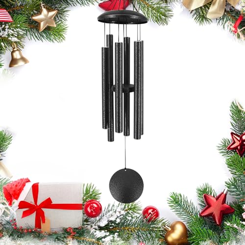 36”Sympathy Wind Chimes in Loving Memory,Tuned Windchimes - size: 36" Black Grey