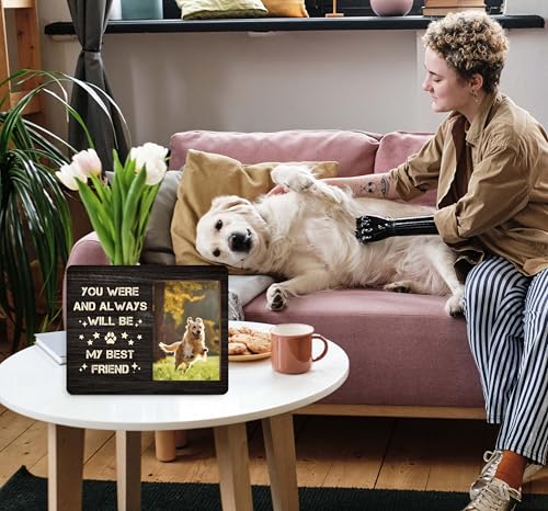 Dog Picture Frame, Cute Pet Wood Photo Frame, Dog Lover Gifts, Sympathy Gifts for Loss of Dog, You Were And Always Will Be My Best Friend Frame, Pet Remembrance Gifts -c05 - style: Pet