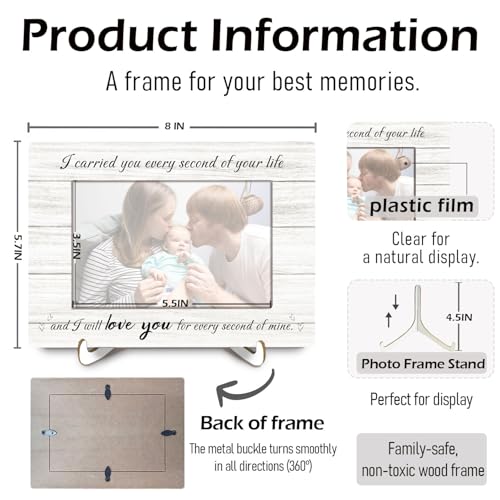 Miscarriage Memorial 4x6 Picture Frame, Loss of Baby Memorial Sympathy Gifts Photo Frame for Mom, I Carried You Every Second of Your Life Wall and Tabletop Display Picture Photo Frames - color: baby02